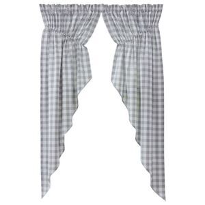 Brylanehome Buffalo Check Swag Pair, Grey